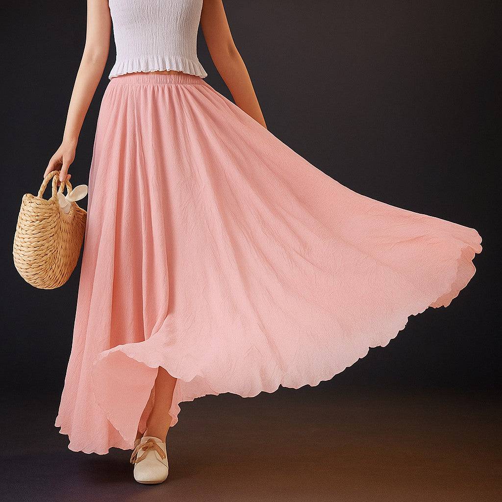 Serene Flowy Boho Maxi Skirt