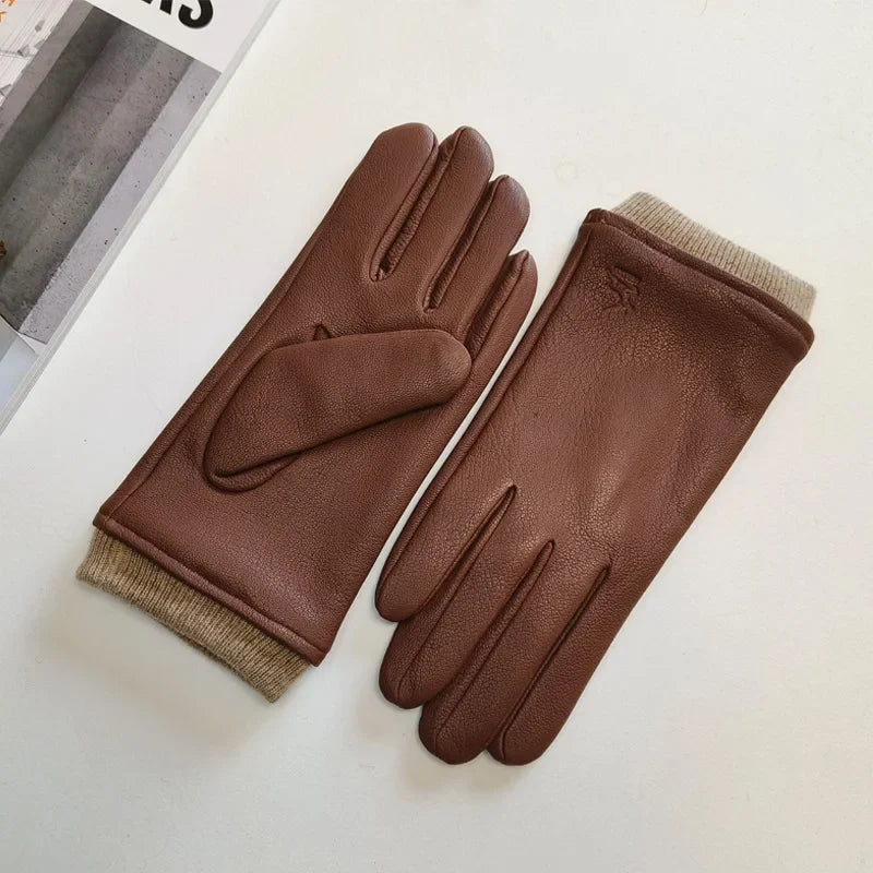 Men's Ravello Lined Faux Leather Gloves