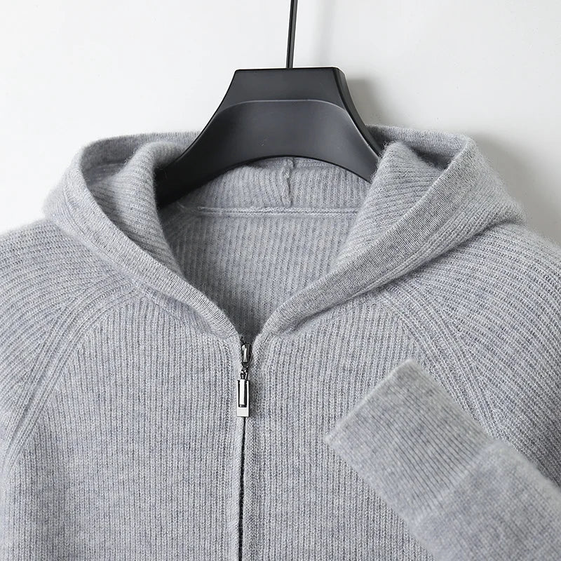 Alsten Merino Wool Zip-Up Sweater