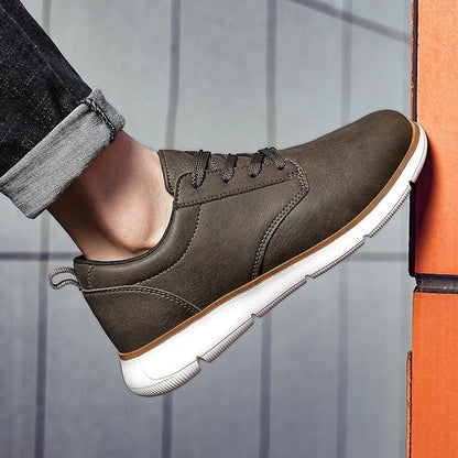 Ardley Faux Leather Lace-Up Sneaker