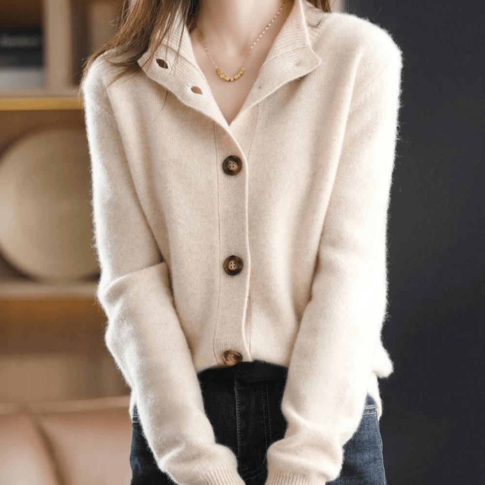 Milan Cashmere Button Cardigan