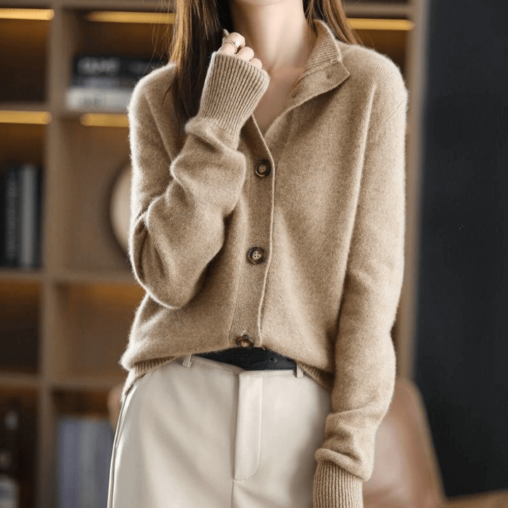 Milan Cashmere Button Cardigan