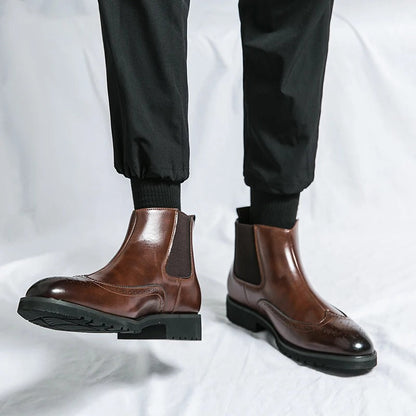 Davenport Faux Leather Chelsea Boots