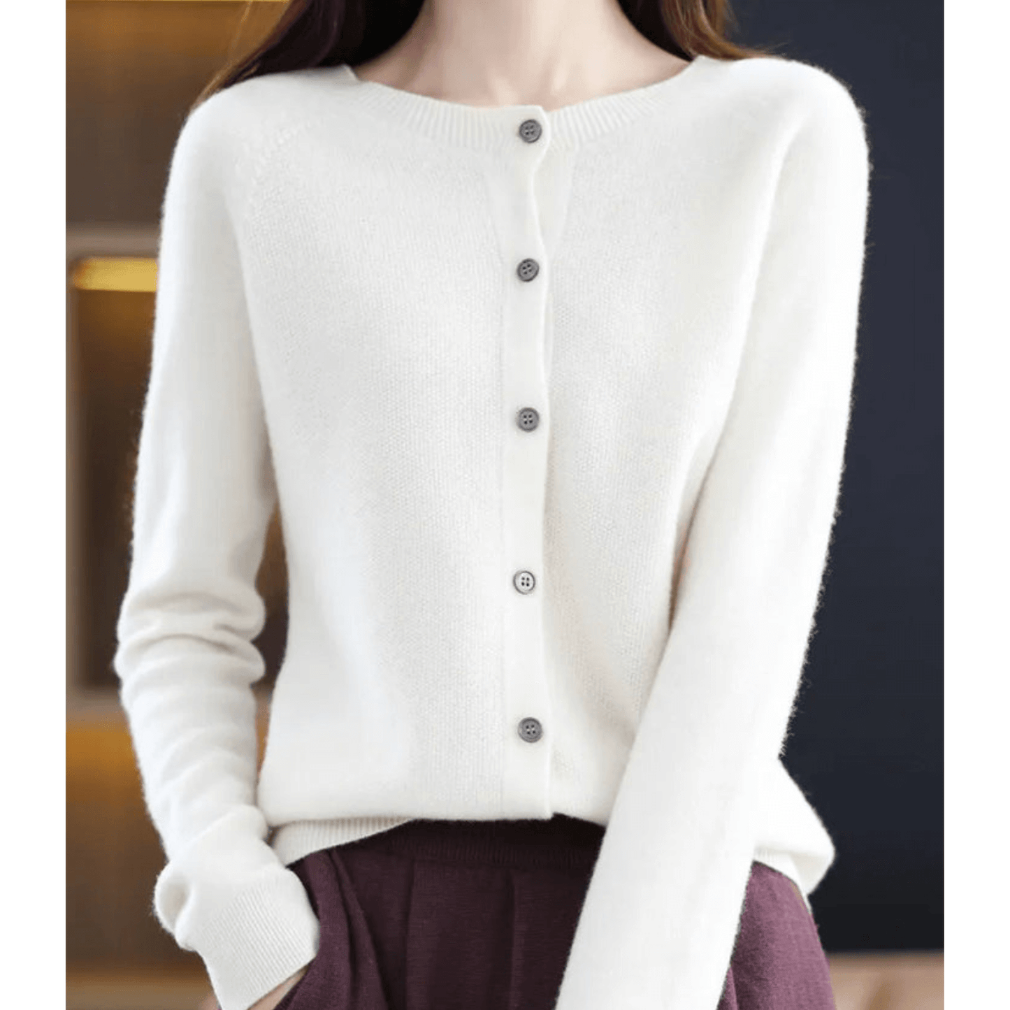 Livia Cashmere Blend V-Neck Cardigan