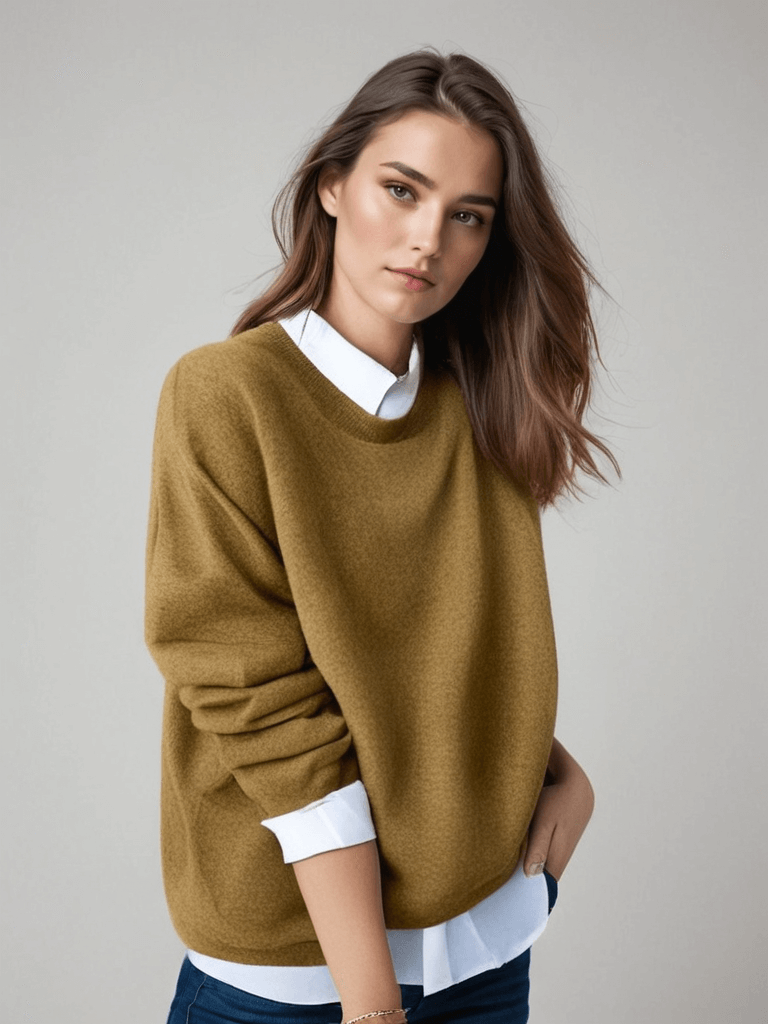 Aurelia Cashmere Blend Crewneck Sweater