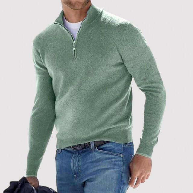 Men’s Bellagio Half-Zip Cashmere Sweater