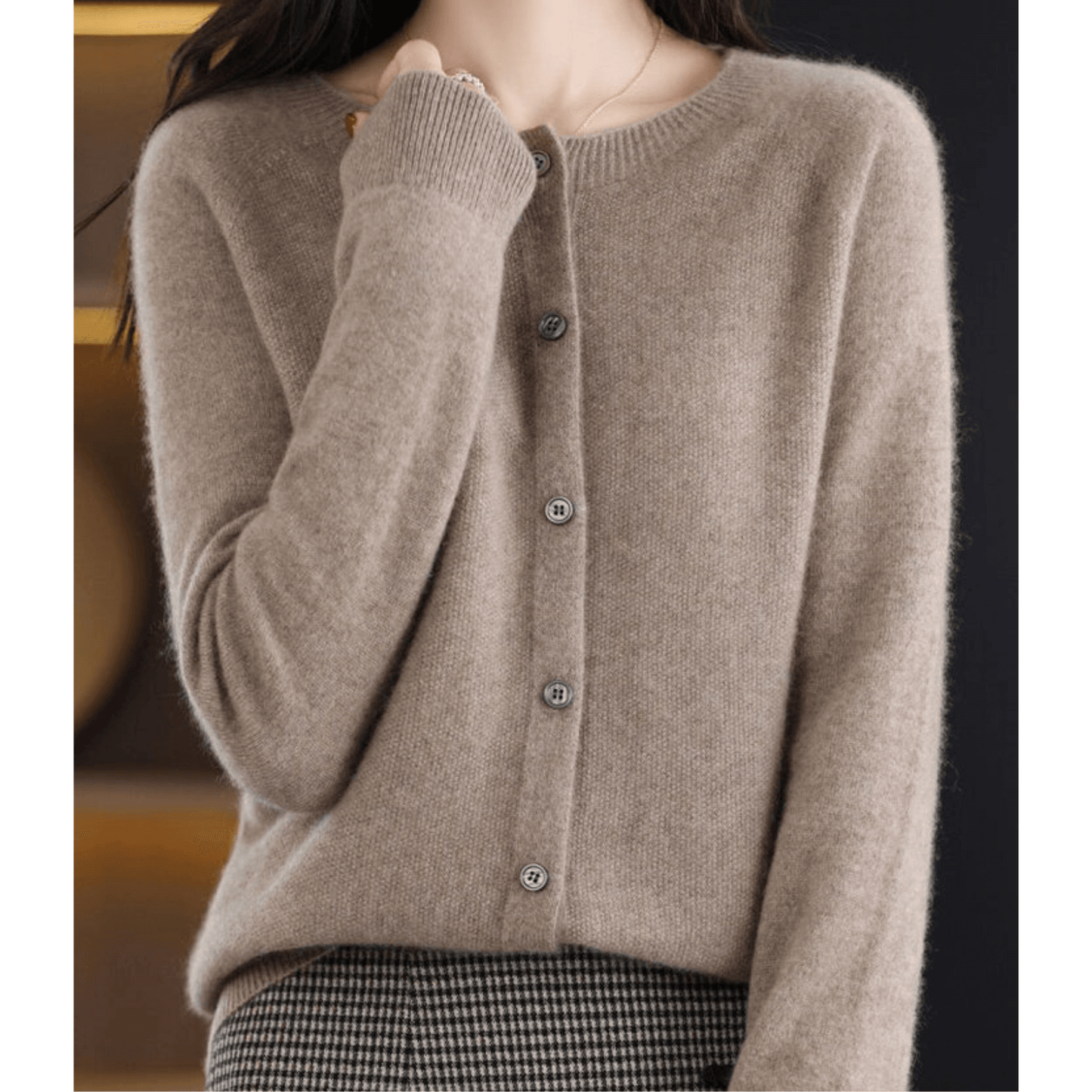 Livia Cashmere Blend V-Neck Cardigan