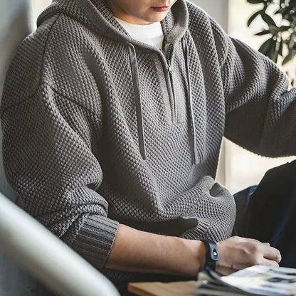 Kyoto Textured Knit Hoodie