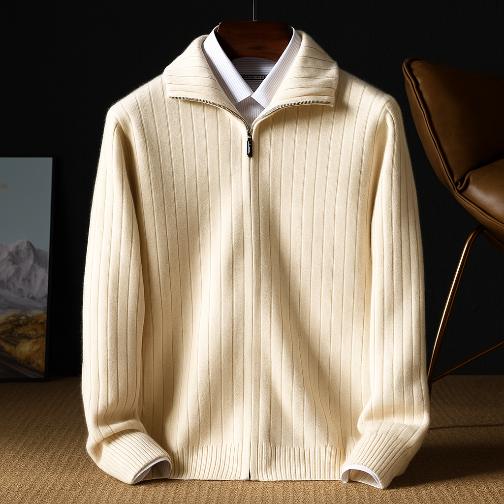 Men’s Arvid Merino Wool Zip Cardigan