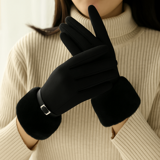 Selvano Plush Faux Suede Gloves
