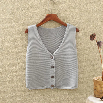 Vionna Knit Button Vest