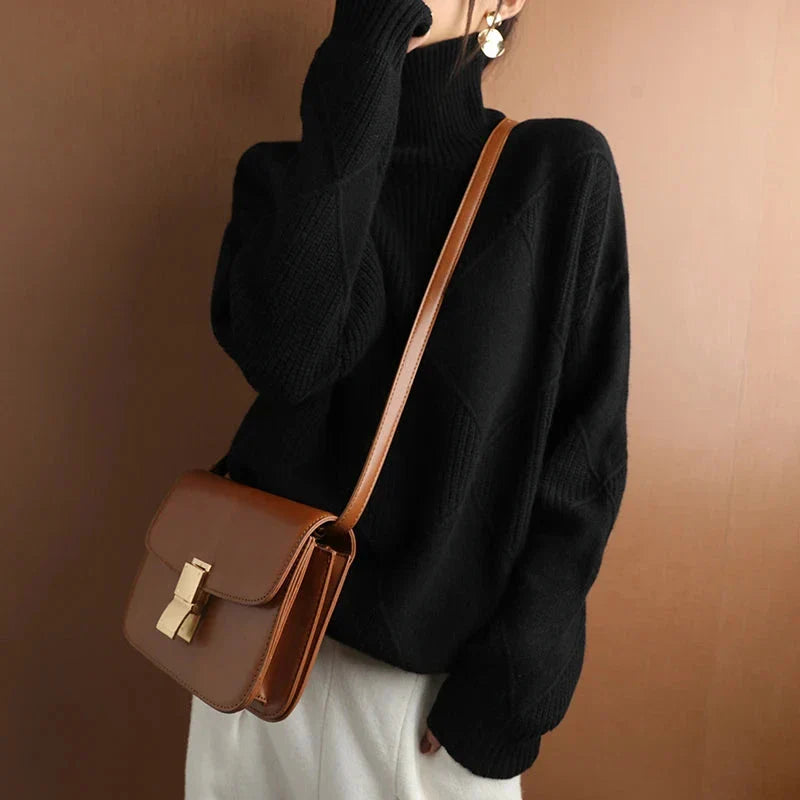 Women’s Maren Textured Knit Turtleneck Sweater