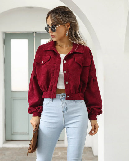 Calvi Cropped Corduroy Blend Jacket