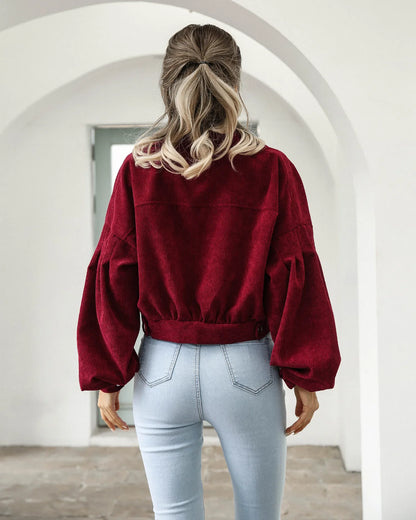 Calvi Cropped Corduroy Blend Jacket
