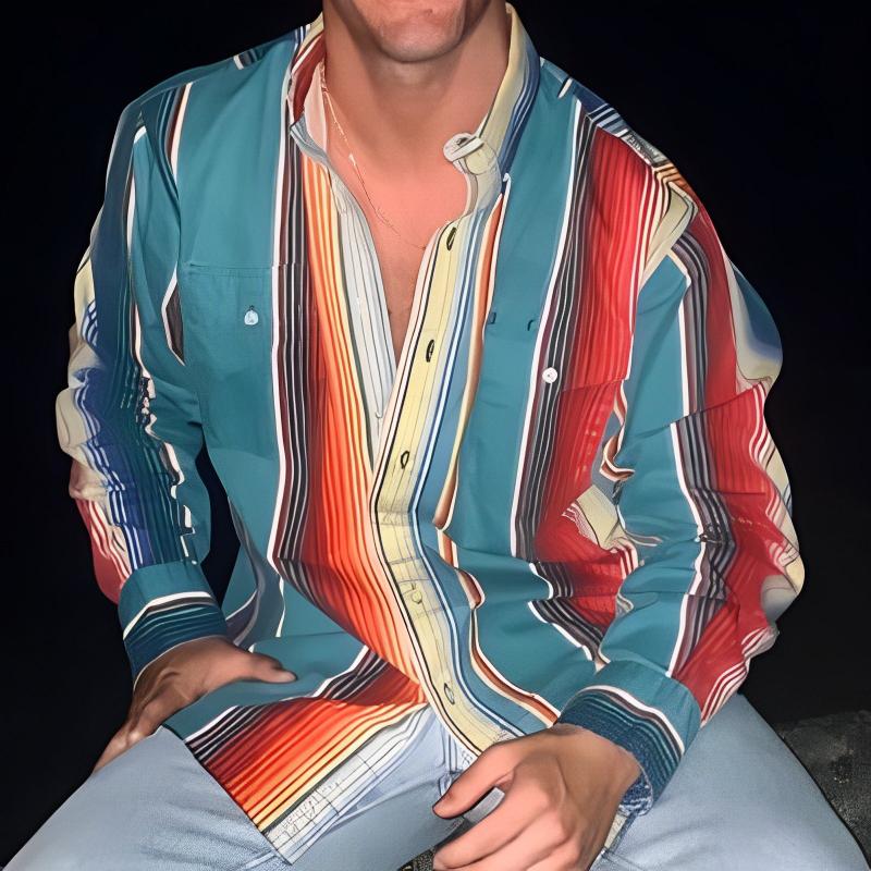 Weston Retro Striped Long Sleeve Shirt