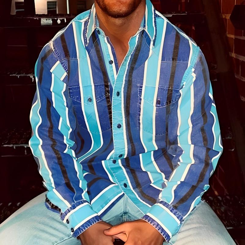 Weston Retro Striped Long Sleeve Shirt