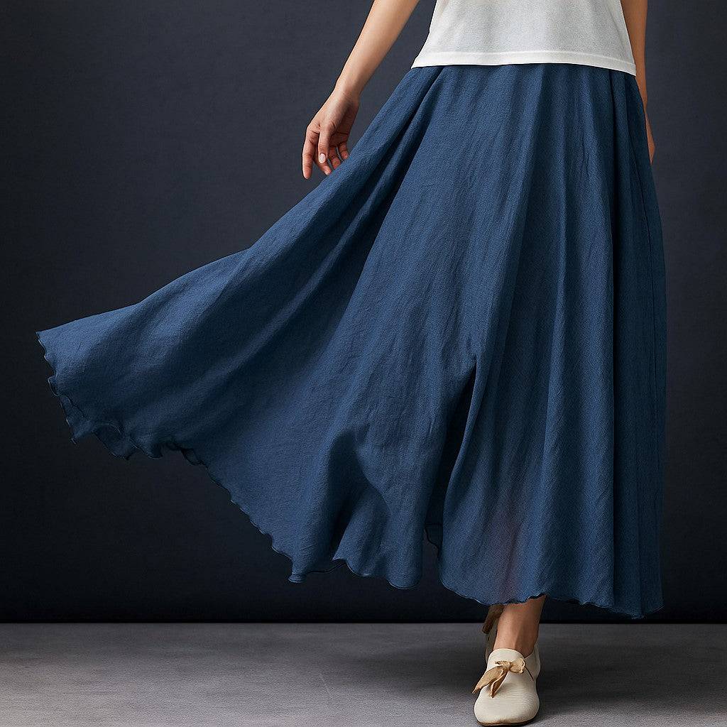 Serene Flowy Boho Maxi Skirt