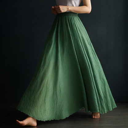 Serene Flowy Boho Maxi Skirt