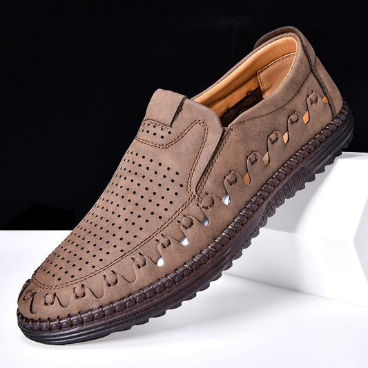 Aldric Hand-Stitched Faux Leather Loafers