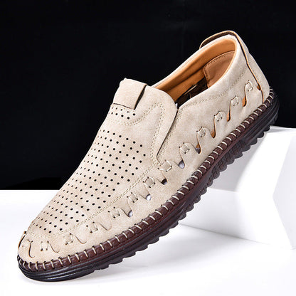 Aldric Hand-Stitched Faux Leather Loafers