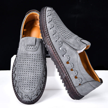 Aldric Hand-Stitched Faux Leather Loafers