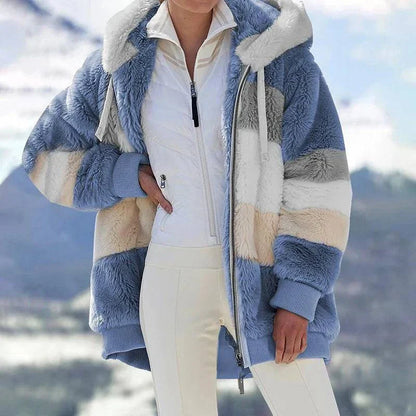 Women’s Arlena Plush Colorblock Overcoat