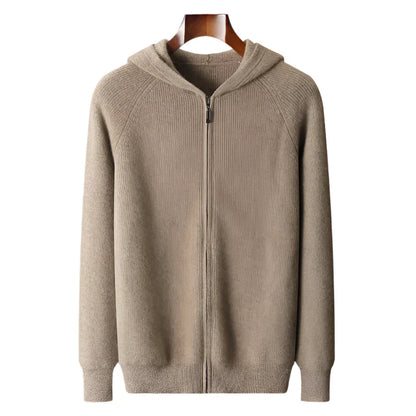 Alsten Merino Wool Zip-Up Sweater