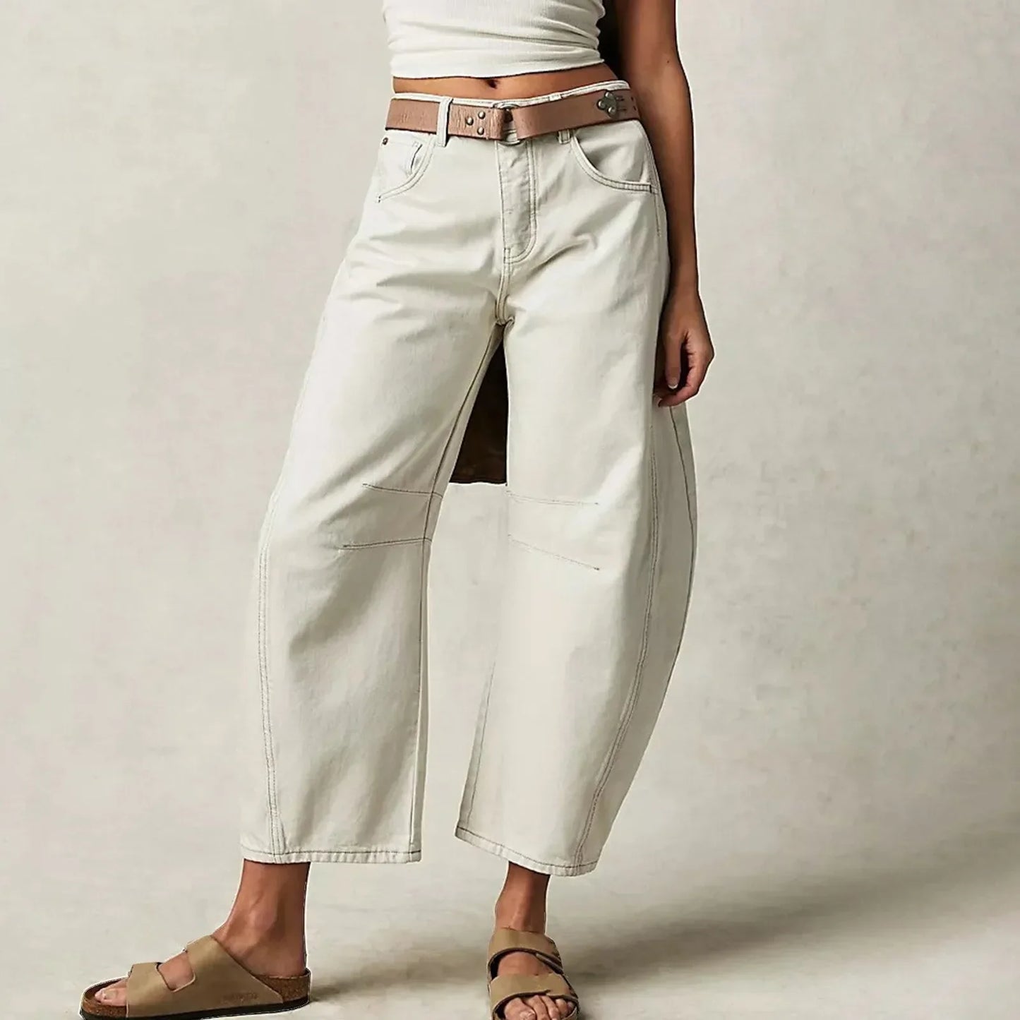 Valdena Cotton Wide-Leg Pants