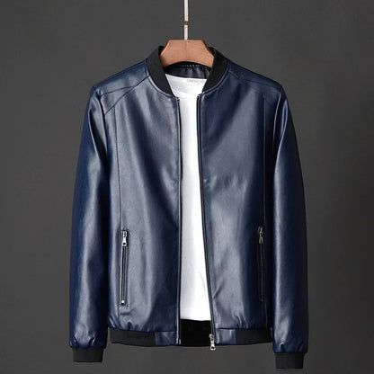 Dastan Faux Leather Bomber Jacket