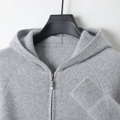 Alsten Merino Wool Zip-Up Sweater