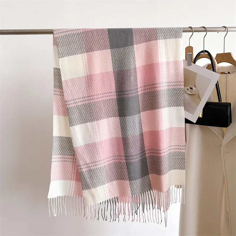 Arvella Plaid Tassel Scarf