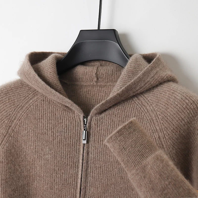 Alsten Merino Wool Zip-Up Sweater