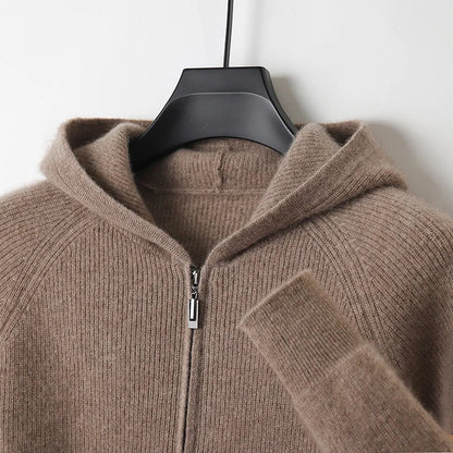 Alsten Merino Wool Zip-Up Sweater