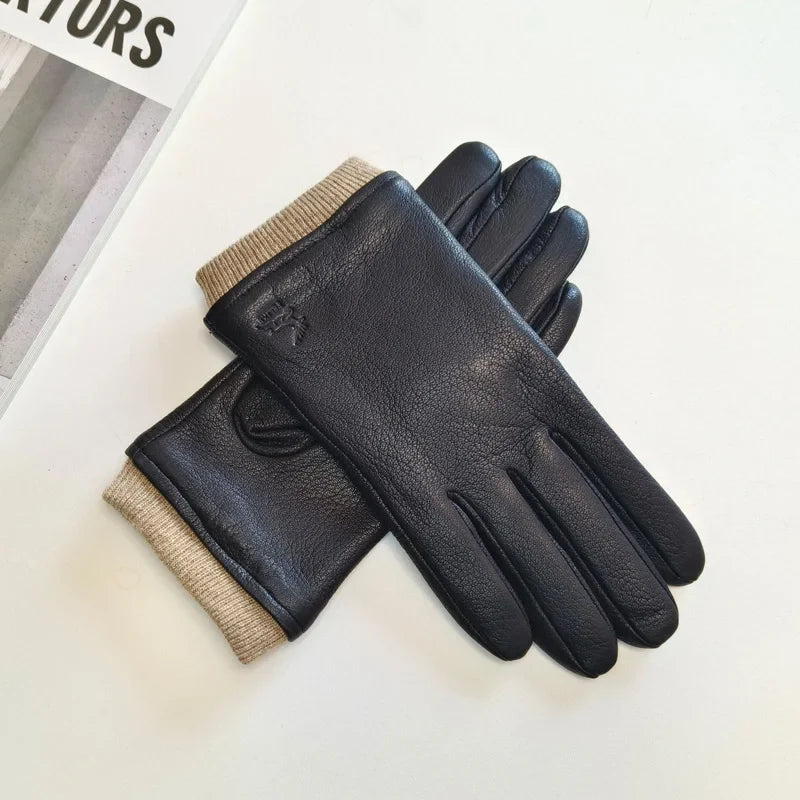Men's Ravello Lined Faux Leather Gloves