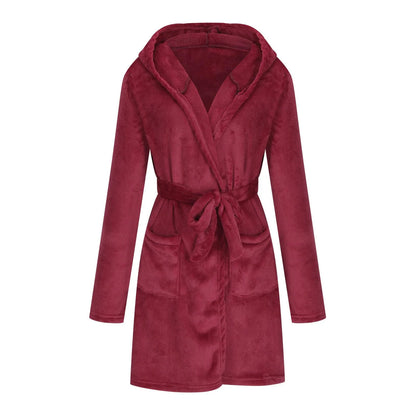 Marivelle Plush Hooded Robe