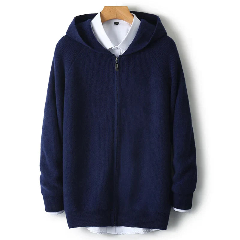 Alsten Merino Wool Zip-Up Sweater