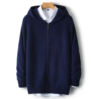 Alsten Merino Wool Zip-Up Sweater