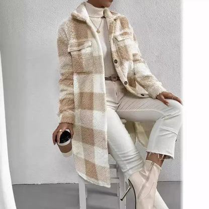 Women’s Norwell Plush Plaid Overcoat