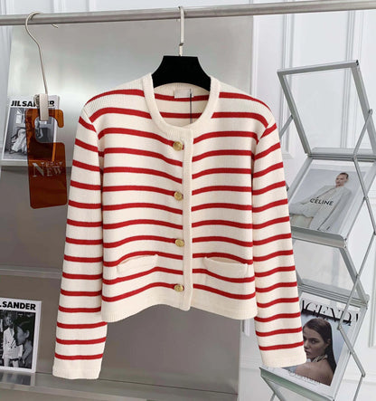 Liorra Striped Knit Cardigan
