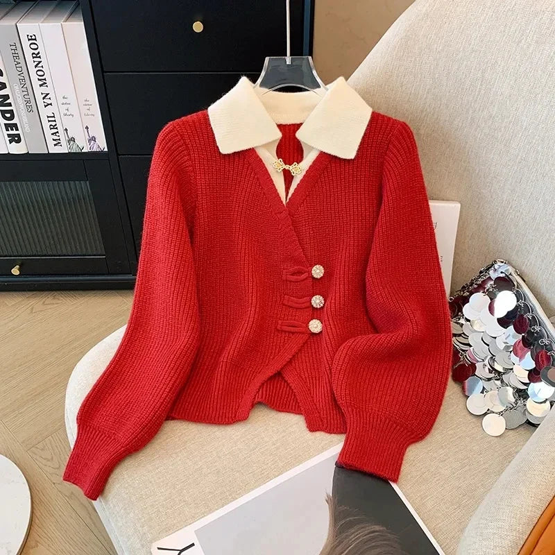 Valentia Knit Button Cardigan