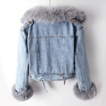 Fur Lined Denim Jacket