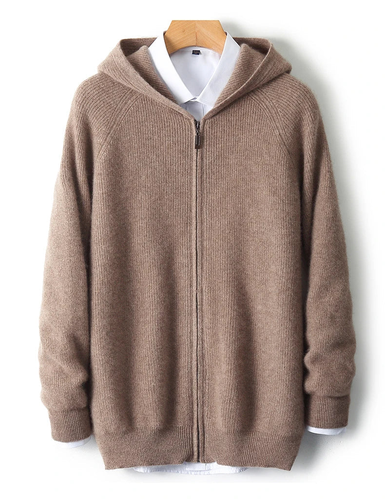 Alsten Merino Wool Zip-Up Sweater