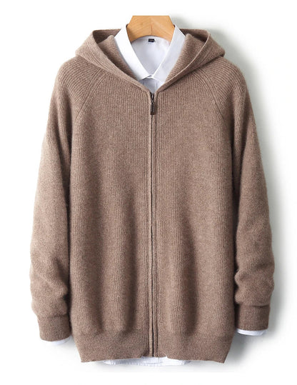 Alsten Merino Wool Zip-Up Sweater