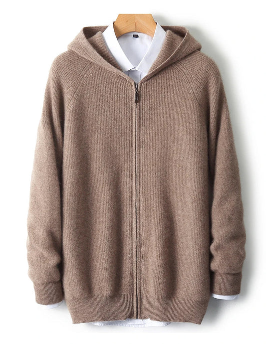 Alsten Merino Wool Zip-Up Sweater