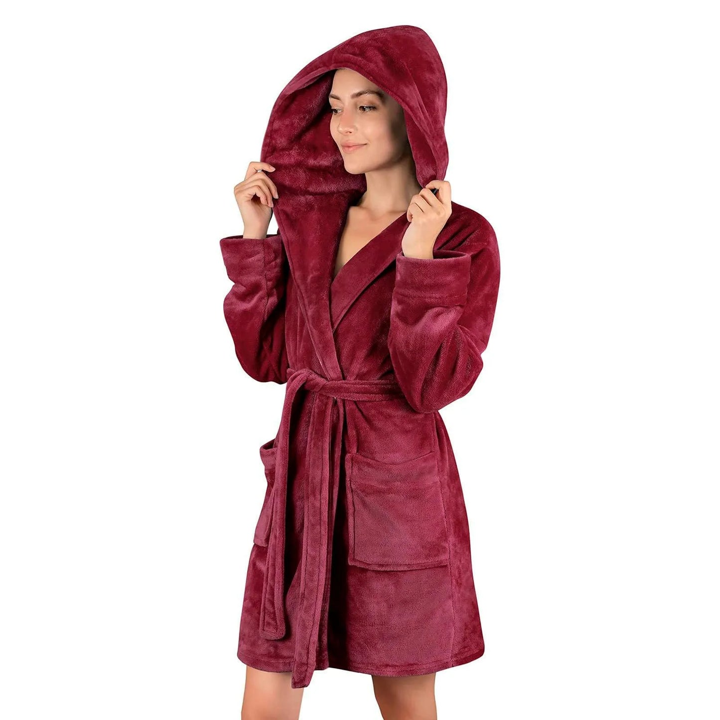 Marivelle Plush Hooded Robe