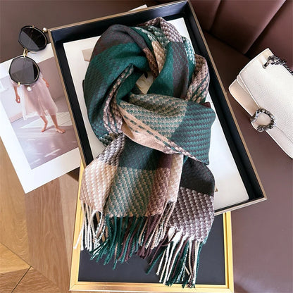 Arvella Plaid Tassel Scarf
