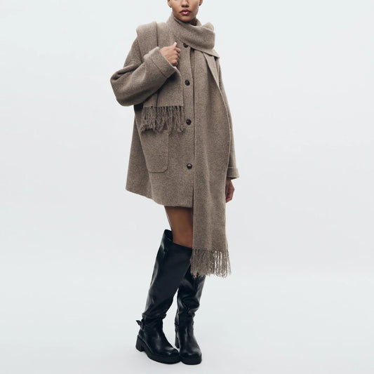 Montressa Knit Coat with Scarf