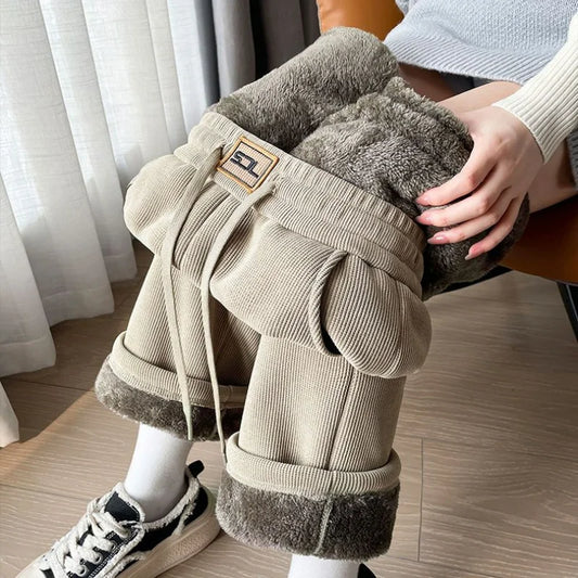 Velvet Plush Lined Sweatpants