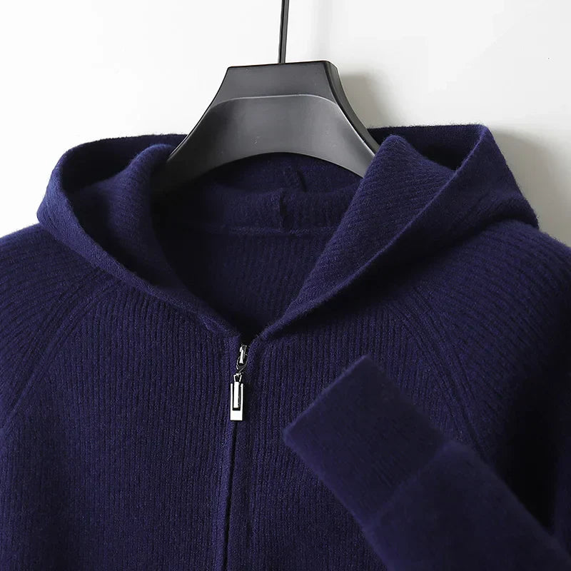 Alsten Merino Wool Zip-Up Sweater