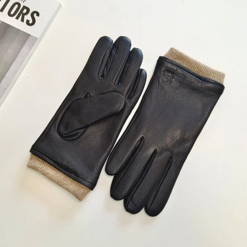 Men's Ravello Lined Faux Leather Gloves